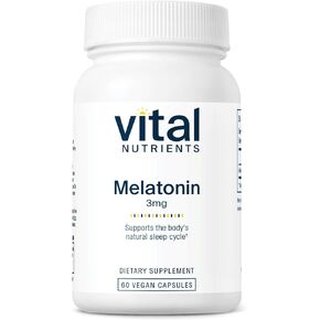 Vital Nutrients Melatonin 3mg | Vegan Sleep Support Supplement to Support The Body's Natural Sleep Cycle* | Gluten, Dairy and Soy Free | 60 Capsules