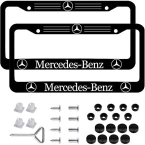 3D Chrome Stainless Steel Front License Plate for Mercedes Benz- Perfect for American Standard Size, Includes Matching Screw Caps(Sliver) in Saudi Arabia