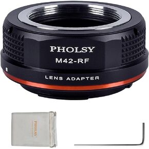 Lens Mount Adapter Manual Focus: Compatible with M42 Lens to Canon RF (EOS R-Type) Camera Body