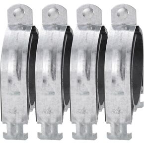 uxcell Rubber Cushion Strut Clamp 4Pcs 2" Cushioned Clamp Strut Rigid Steel Pipe Clamp for Mounting PEX Pipe Tubing to Strut Channels