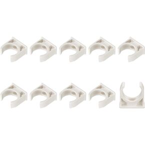 METALLIXITY PVC Water Pipe Clips (50mm/1.97") 20Pcs, Plastic U Shaped Pipe Fitting Clamps - for Tubing Hose Water Supply, White