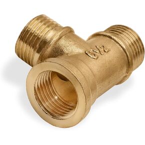 Tee Pipe Adapter 1/2" Female x 1/2" Male x1/2" Male T Adapter Brass Pipe Fitting Brass Tee Adapter 1/2x 1/2x1/2inch