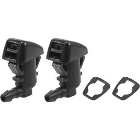 ACROPIX Front Windshield Wiper Nozzles for Lincoln MKX with Gaskets - Pack of 2 Black
