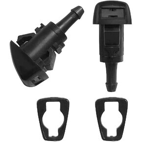 AMFRNE 68024312AB Windshield Washer Nozzle Fit For Dodge Avenger, Challenger 2008 2009 2010 2011 2012 2013 2014 / Fit For Chrysler 200 2011 2012 2013 2014, 2 Pack, Dual Spray Washer Nozzle 68024312AA