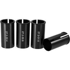 X AUTOHAUX 4 Pcs 27.2mm to 28.6mm 27.2mm to 30.4mm 27.2mm to 30.8mm 27.2mm to 31.6mm Bicycle Bike Seat Post Tube Adapter Reducing Sleeve Aluminium Alloy Black