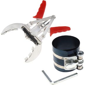 Micro Traders Piston Ring Compressor Ratchet Type Clamp Piston Rings Cars 1.97-3.94 Inch Piston Ring Remover Stainless Steel