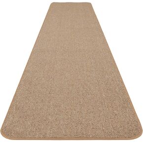 House, Home and More Skid-Resistant Carpet Runner - Pebble Beige - 4 Feet X 27 Inches