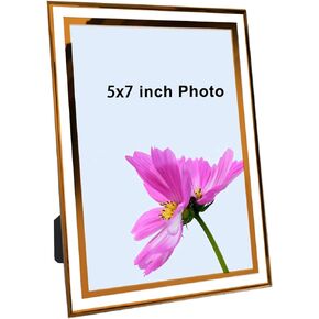ABAJI Glass Frame Photo High Transparency Vertical and Horizontal Style for Desk Shelf and Office Table Family Gallery and Wedding or Holiday Decoration