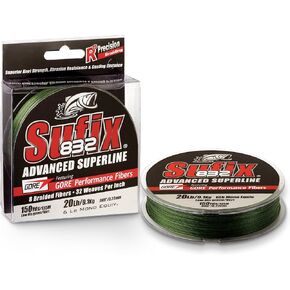 Sufix 832 Braid Line-600 Yards (Neon Lime, 50-Pound)