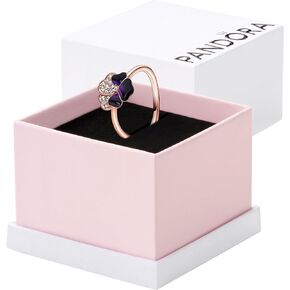 Pandora Deep Purple Pansy Flower Ring - Flower Power Rose Gold Ring for Women - Gift for Her - Jewelry for Women - 14k Rose Gold with Cubic Zirconia - With Gift Box