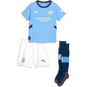 PUMA Manchester City FC Little Kids 2024/25 Soccer Home Mini Kit - Team Light Blue