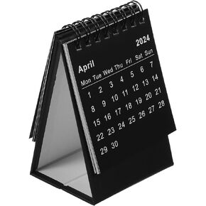 Light House Decorations for Home Small Desk Calendar 2024-2025, Mini Desk Calendar from Jan. 2024-Jun. 2025 Small Calendar 2024 for Home Office Black Desk Top Decor