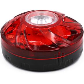 MeiBoAll LED Warning Strobe Light, Red Warning Emergency Led Strobe Beacon Lights with Magnetic Base, Battery Operated