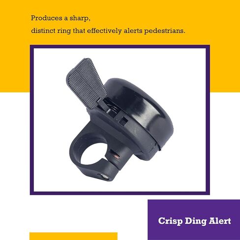 Classic Round Cycling Bell – Easy Installation, Clear Sound, Durable Metal & Plastic Construction, Fits Most Bikes and Scooters - Essential Accessory for Kids & Adults in Saudi Arabia