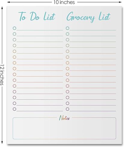 قطعتان من المسح الجاف المغناطيسي للقيام بقائمة البقالة، ورقة سبورة بيضاء للثلاجة 10 × 12 بوصة، لوحة بيضاء مغناطيسية للقيام بقائمة مع 8 علامات سبورة بيضاء، 2 ممحاة لمطبخ الثلاجة (خط رمادي) in Kuwait