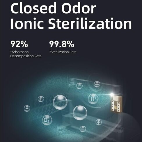 صندوق فضلات القطط ذاتي التنظيف، صندوق أوتوماتيكي جديد مضاد للقرص للقطط المتعددة، صندوق فضلات القطط الكبير الآمن، تحكم WiFi-2.4G/APP، مراقب الصحة الذكي، سهل التنظيف (أبيض) in Kuwait