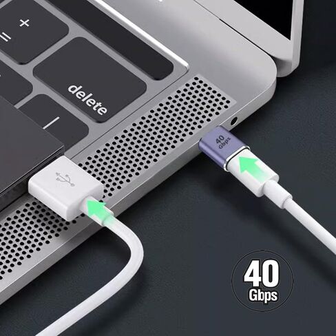 VIMVIP 90 Degree Right Angle USB C Adapter (2 Pack), 40Gbps USB-C Adapter, 100W Type C Male to Female Extender [2-Pack] Compatible with Thunderb0lt 4/3, USB4 Cable, HUB, Phone (USB C Adapter 03) in Saudi Arabia