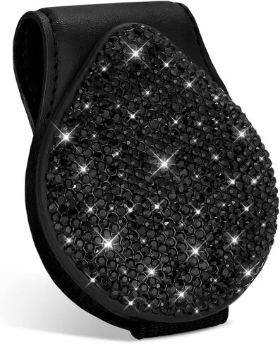 حامل النظارات الشمسية SAVORI Bling لواقي الشمس للسيارة، مشبك مغناطيسي من جلد البولي يوريثان لملحقات السيارة in Kuwait