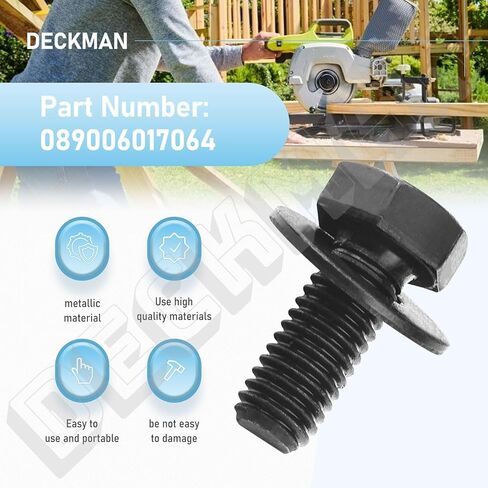 089006017064 مسمار شفرة المنشار الميتري - متوافق مع جزء استبدال Ryobi TS1344LG، TS1346، TS1346T، TSS102L، TSS103، TSS103T، TS1345L، P3650، TS1344L، M8 X 20 مم in Kuwait