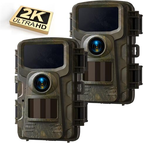 VOOPEAK 2 حزمة كاميرا تريل 2K 36MP 2024 تحديث لعبة الصيد كاميرا الحركة المنشط تريل كام الكشفية صيد كام الحياة البرية مع 2.0 شاشة LCD 120 درجة عدسة زاوية واسعة للرؤية الليلية مقاوم للماء in Kuwait