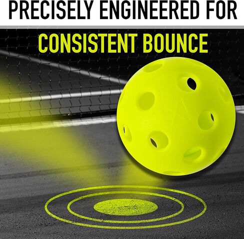 Franklin Sports X-26 Indoor Pickleballs - Indoor Court Pickleball Balls - 3 Pack, 12 Pack + Bulk 100 Pack of Pickleballs - USA Pickleball (USAPA) Approved Tournament Pickleballs - Multiple Colors in Saudi Arabia
