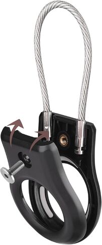 OLEBAND AirTag Keychain Holder,Air tag Lock Case with Wire Cable Compatible with Apple iTags, Ultra Durable Anti-Lost Protective Case with Keyring for Luggage,Key,Backpack,Pet,Black in Kuwait