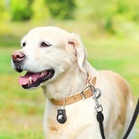 OLEBAND AirTag Keychain Holder,Air tag Lock Case with Wire Cable Compatible with Apple iTags, Ultra Durable Anti-Lost Protective Case with Keyring for Luggage,Key,Backpack,Pet,Black in Kuwait