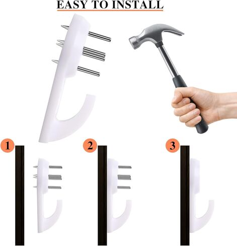 50 PCS Concrete Wall Hooks for Hanging Pictures Without Drilling, No Damage Picture Hangers for Concrete/ Cinder Block/ Brick/ Stucco/ Hard Walls, Brick Hangers No Drill Without Nails in Saudi Arabia
