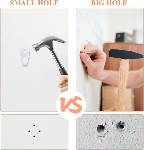 50 PCS Concrete Wall Hooks for Hanging Pictures Without Drilling, No Damage Picture Hangers for Concrete/ Cinder Block/ Brick/ Stucco/ Hard Walls, Brick Hangers No Drill Without Nails in Saudi Arabia