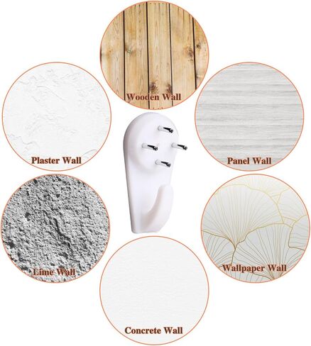 50 PCS Concrete Wall Hooks for Hanging Pictures Without Drilling, No Damage Picture Hangers for Concrete/ Cinder Block/ Brick/ Stucco/ Hard Walls, Brick Hangers No Drill Without Nails in Saudi Arabia