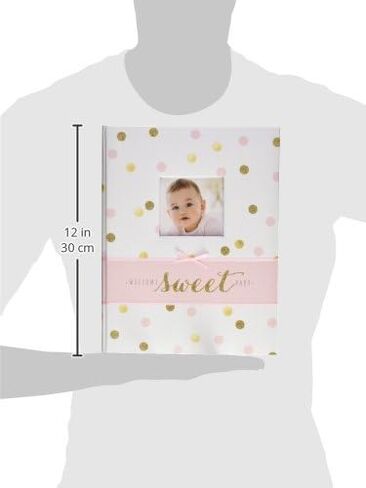 Carter's B2-14075 White, Pink and Gold Polka Dot Baby Memory Book for Girls, 60 Pages in Saudi Arabia