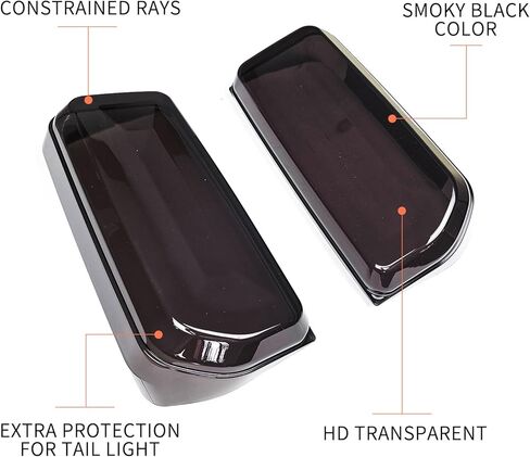 غطاء حماية لمصباح الإضاءة الخلفية من NITOYO مناسب لسيارة Ford Bronco 2/4 Door 2024 2023 2022، غطاء خلفي لحواف إطار الديكور والإكسسوارات الخارجية، أسود دخاني، قطعتان in Kuwait