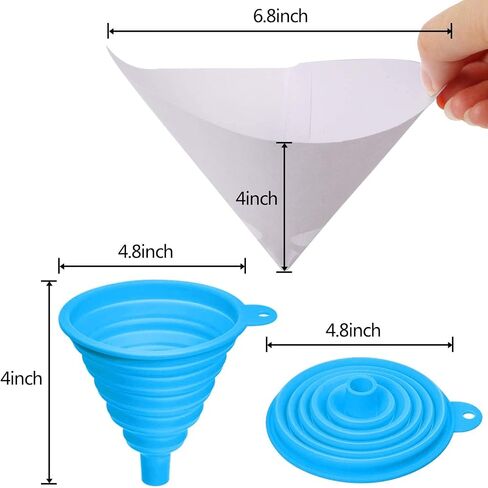 JANYUN 100Pcs Paint Filter, 190 Micron Resin Filter Disposable Paint Strainers for Automotive Spray Paint, Art Painting Cooking Oil Filter with Cone Silicone Funnel Filter in Saudi Arabia