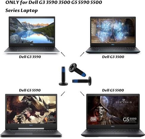 10 × براغي كمبيوتر بديلة للحافظة السفلية لأجهزة الكمبيوتر المحمول Dell G3 3590 3500 G5 5500 5590 Series، براغي تثبيت على الغطاء السفلي لرأس فيليبس سوداء للكمبيوتر المحمول in Kuwait