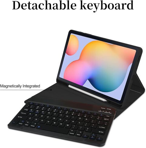 kaidisen Backlit Keyboard for Galaxy Tab A8 10.5 inch Tablet Model SM-X200/X205/X207 Keyboard Case with Mouse, Detachable Backlight Color Keyboard Case,Mist Blue+White in Saudi Arabia