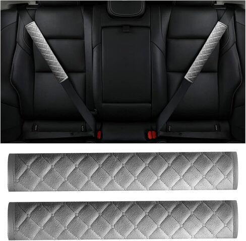 BELOMI 2 Pack Soft Car Seatbelt Covers, Seat Belt Shoulder Strap Pad, Safety Protection for Adults and Children, Helps Protect Your Neck, Auto Interior Accessories for Truck, SUV, Van (Gray, 40cm) in Saudi Arabia