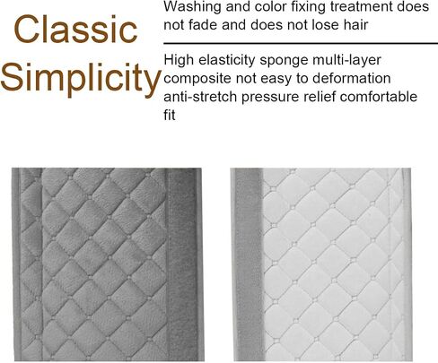 BELOMI 2 Pack Soft Car Seatbelt Covers, Seat Belt Shoulder Strap Pad, Safety Protection for Adults and Children, Helps Protect Your Neck, Auto Interior Accessories for Truck, SUV, Van (Gray, 40cm) in Saudi Arabia