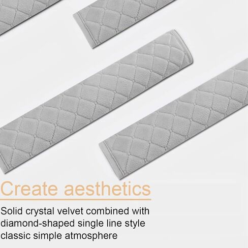 BELOMI 2 Pack Soft Car Seatbelt Covers, Seat Belt Shoulder Strap Pad, Safety Protection for Adults and Children, Helps Protect Your Neck, Auto Interior Accessories for Truck, SUV, Van (Gray, 40cm) in Saudi Arabia