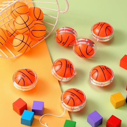 Liliful 50 Pcs Yo Yo Bulk, Yoyos for Boys Girls Yo Yo Toys Party Favors for Birthday Classroom Bag Fillers Carnival Prizes Xmas Gift (Basketball) in Saudi Arabia