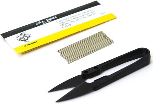 John James Saddlers Harness Needles Blunt Tip for Leather Sewing (Pack of 25) + Clippers - Size (5x5) + Clippers in Saudi Arabia
