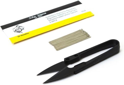 John James Saddlers Harness Needles Blunt Tip for Leather Sewing (Pack of 25) + Clippers - Size (5x5) + Clippers in Saudi Arabia
