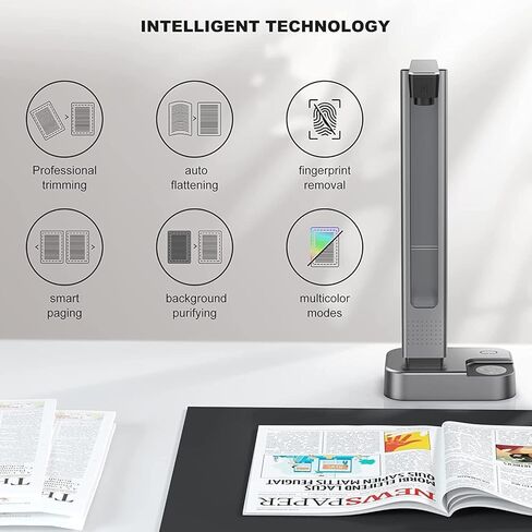 ماسح ضوئي للكتب والمستندات V320pro بدقة 16 ميجابكسل، تقنية التسطيح التلقائي والمكتبي من الجيل الثاني، التقاط A3، A4، التعرف الضوئي على الحروف متعدد اللغات، تحويل إلى PDF/Word/Txt/Excel على Windows وPDF على نظام Mac in Kuwait