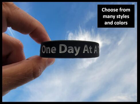 Addiction Recovery Motivational Wristband – Sobriety & Drug Recovery Rehab Stop Smoking Vaping Reminder Motivation Silicone Rubber Bracelet LLC in Saudi Arabia