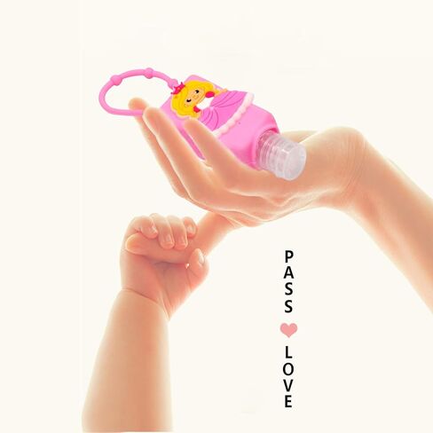 6 قطع من سلاسل المفاتيح 6 زجاجات معقم يدوية فارغة للسفر وحامل سلسلة مفاتيح صغيرة الحجم للأطفال 30 مل/1 أونصة هدية للأولاد والبنات in Kuwait