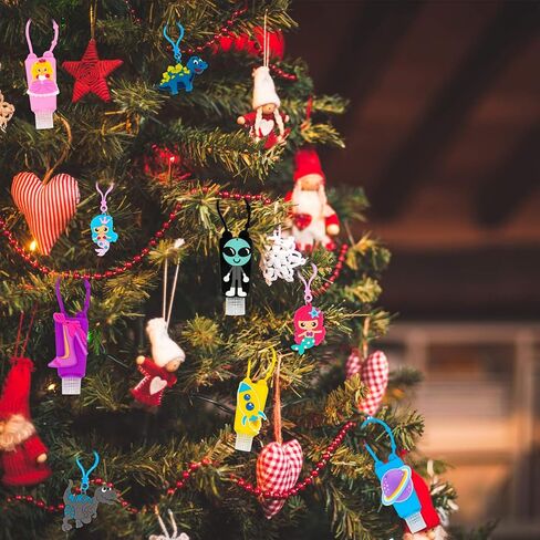 6 قطع من سلاسل المفاتيح 6 زجاجات معقم يدوية فارغة للسفر وحامل سلسلة مفاتيح صغيرة الحجم للأطفال 30 مل/1 أونصة هدية للأولاد والبنات in Kuwait