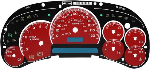 استبدال مقياس الوجه الأحمر LED إصدار Trans Temp لجنرال موتورز سيلفرادو سييرا تاهو in Kuwait