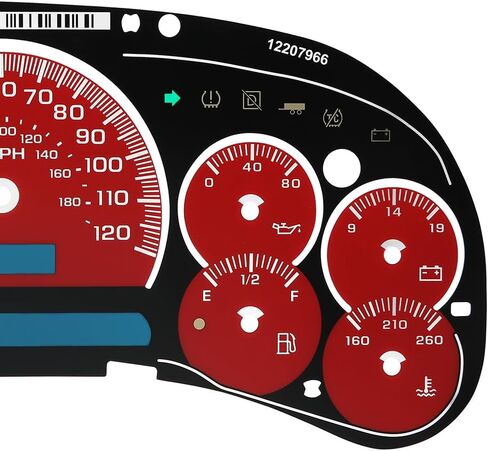 استبدال مقياس الوجه الأحمر LED إصدار Trans Temp لجنرال موتورز سيلفرادو سييرا تاهو in Kuwait