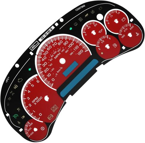 استبدال مقياس الوجه الأحمر LED إصدار Trans Temp لجنرال موتورز سيلفرادو سييرا تاهو in Kuwait