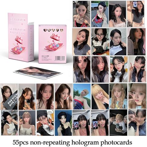 بطاقات صور LE SSERAFIM KPOP LE SSERAFIM بطاقة ليزر ثلاثية الأبعاد 55 قطعة LE SSERAFIM بطاقات لومو ليزر بضائع البطاقات البريدية بطاقة ليزر Le SSERAFIM in Saudi Arabia