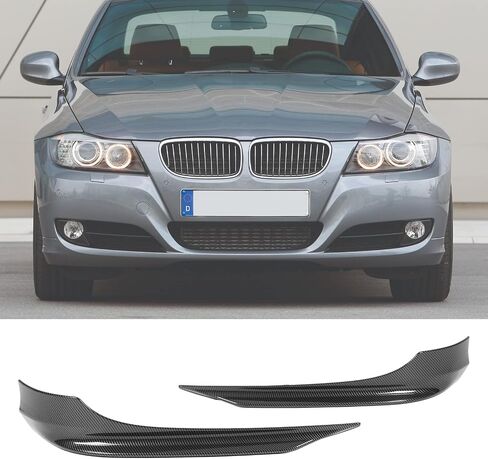 KIMISS 2PCS Front Bumper Spoiler,PP Front Bumper Lip Chin Splitter Carbon Fibre Pattern for 3 Series E90 4?Door Sedan 2009?2011(LCI Facelift Only) in Saudi Arabia